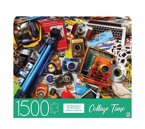 Collage Time 1500 Piece Puzzle Retro Camera