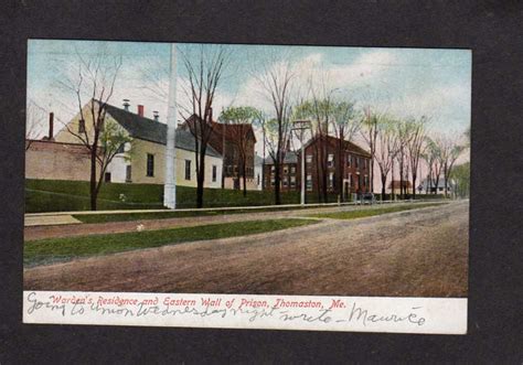 Me Wardens House State Prison Thomaston Maine Vintage Postcard