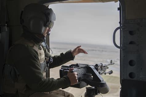 An Afghan Air Force Mi 17 Aerial Gunner From The Kandahar Air Wing