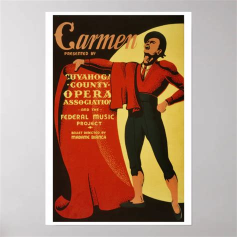 Vintage Carmen Opera And Ballet Poster Zazzle