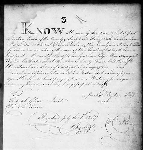People Not Property: Slave Deeds, Digital Library on American Slavery