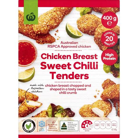 Woolworths Chicken Breast Sweet Chilli Tenders 400g Woolworths