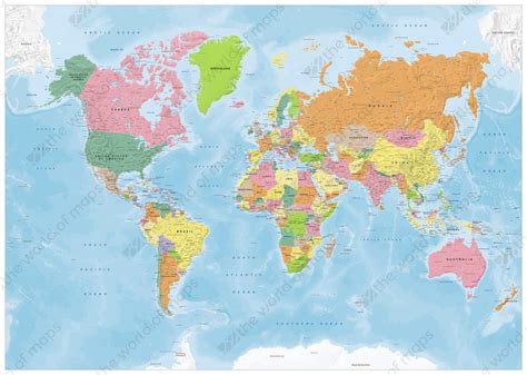 Vector World Map Political 1419 The World Of
