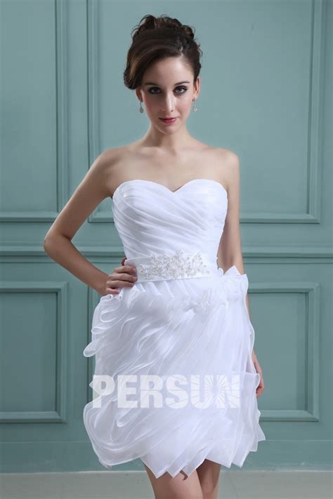 Maybe you would like to learn more about one of these? Günstig Elegantes A-Linie Kurzes weißes Brautkleid aus ...