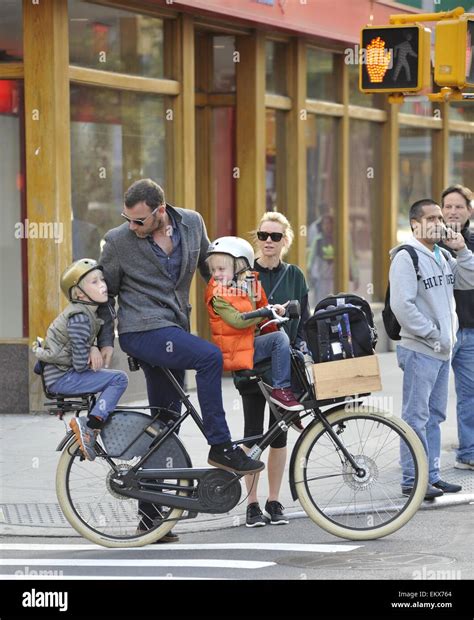 Liev Schreiber Rides His Two Sons Samuel And Alexander To School