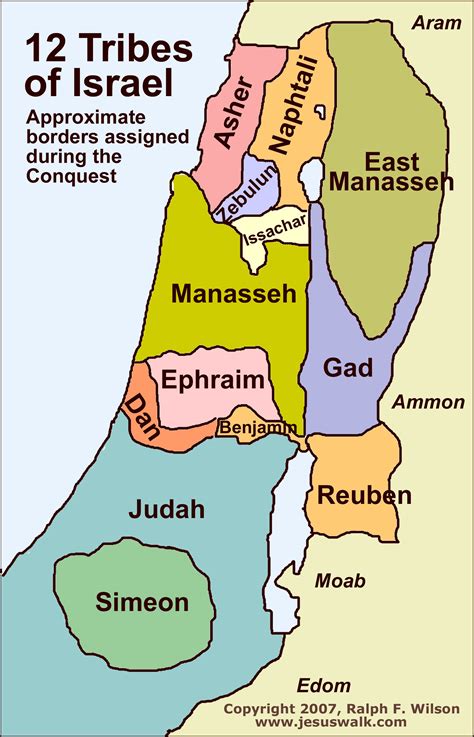 Israel Map With Tribes