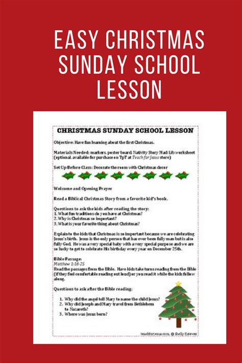 Christmas Sunday School Lessons Christmas Lesson Sunday School Kids