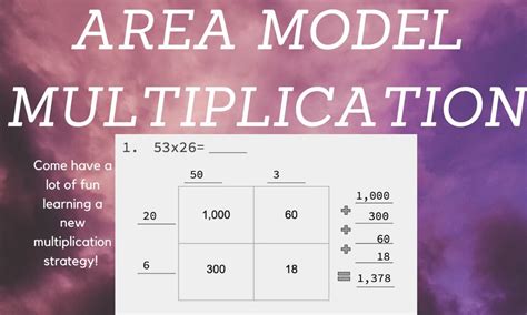 Area Model Multiplication Multiplying Using An Array Or Area Model