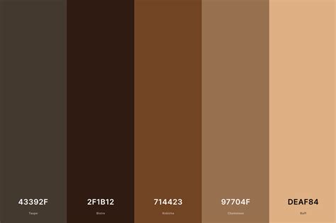 20 Brown Color Palettes With Names And Hex Codes Creativebooster