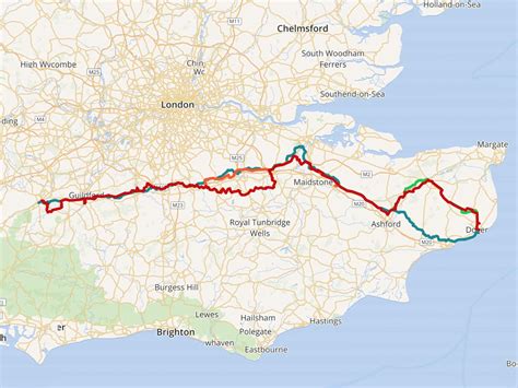 North Downs Way Riders Route Versus Official Walkers Route By Andyk