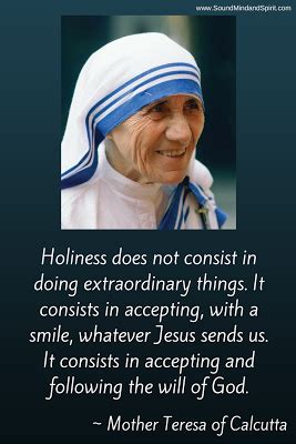 Mother Teresa of Calcutta quote with smiling image. | Mother teresa quotes, Mother theresa ...