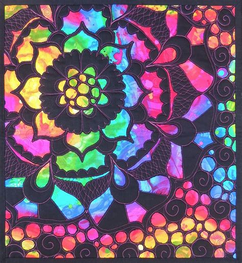 Crayon Etched Mandala Creative Art Quilts