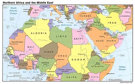 Printable Map Of Political Map Of North Africa Political Maps Free
