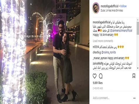 «بحبك أوي وأهم حاجة تبقى سعيدة ربنا يفرحك ويراضيكي». صور..كارمن سليمان وزوجها "يتغازلان" بمناسبة عيد زواجهما ...