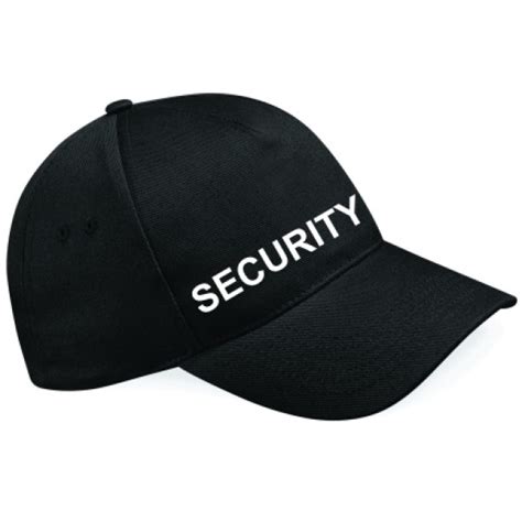 Peaked Security Cap Black