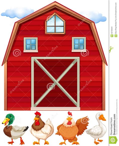 Barn And Farm Animals Stock Vector Illustration Of Duck 62733341