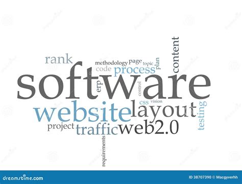 Software Word Cloud Stock Photo Image Of Traffic Software 38707390