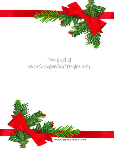 Free Christmas Border Templates Customize Then Download Png Clipartix