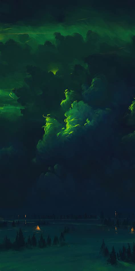 1080x2160 Verdant Sky Clouds Aurora 4k One Plus 5thonor 7xhonor View