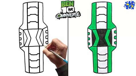 Ben 10 Omniverse Drawing How To Draw Omnitrix Easy Youtube