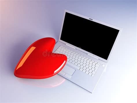 Laptop In Love Stock Illustration Illustration Of Partnership 16711858