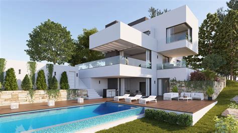 Modern neoclassical villa interior design. Elegant Modern Villa with Exceptional Views | Modern Villas