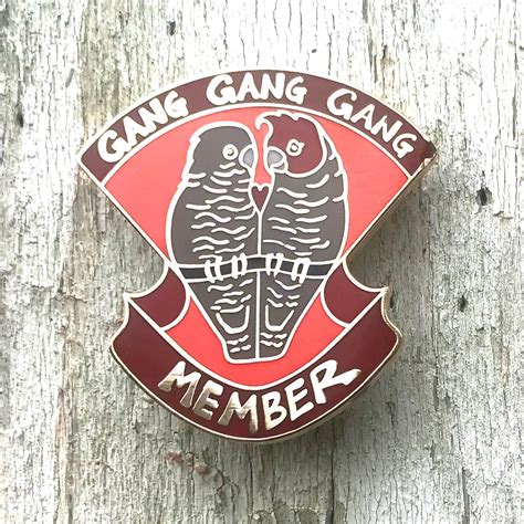 Enamel Lapel Pin Gang Gang Gang Member Far Fetched Designs