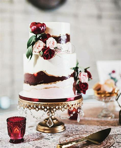 Tartas De Boda Burgundy Wedding Cake Blush Wedding Cakes Types Of