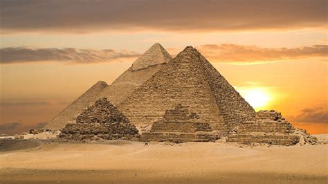 Pyramid Egypt Desert Architecture Sunset Wallpapers Hd Desktop