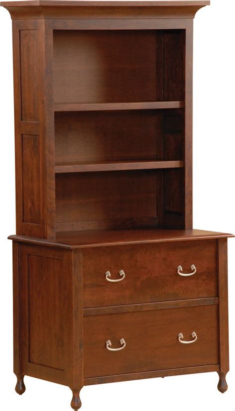 Grafton Cherry Lateral File Bookcase Countryside Amish Furniture