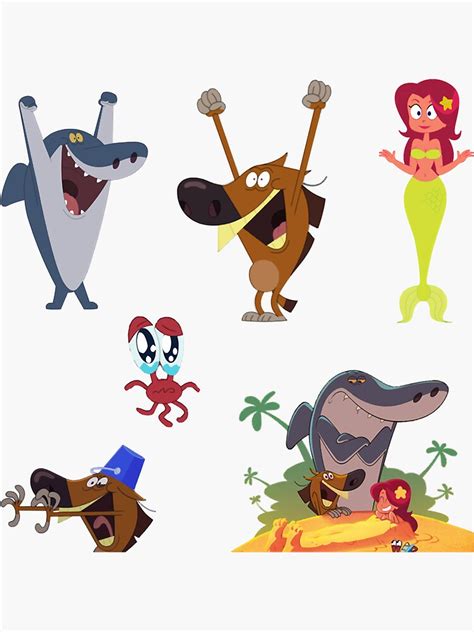 Zig And Sharko Cartoon Stickers Pack Sticker For Sale By