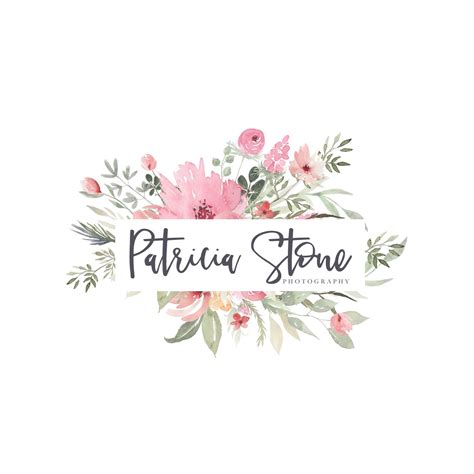Watercolor Flower Logo Premade Photography Logo And Etsy Flower