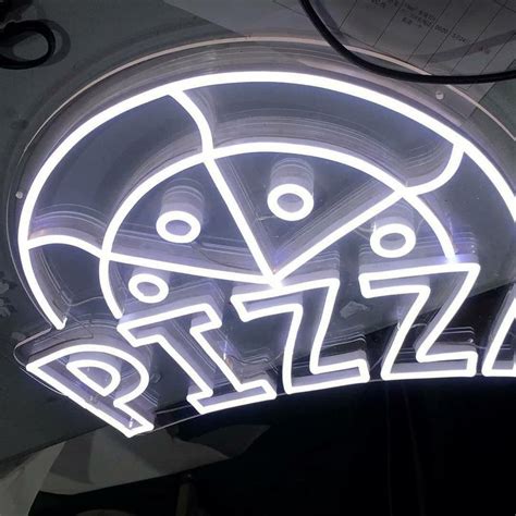 Pizza Neon Sign By Familights Fastfood Wall Decor Canteen Hanging