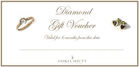 Jewellery Gift Voucher Diamond From Saskia Shutt Desings