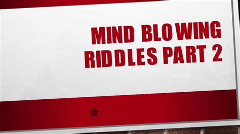How good are you at solving riddles? Mind blowing Riddles Part || - YouTube