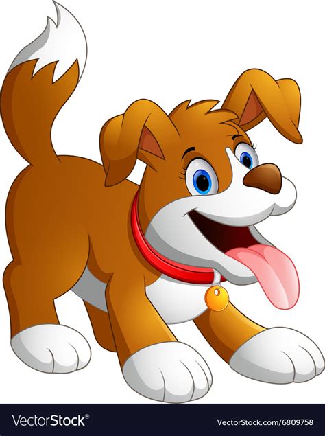 Cute Fun Dog Cartoon Royalty Free Vector Image