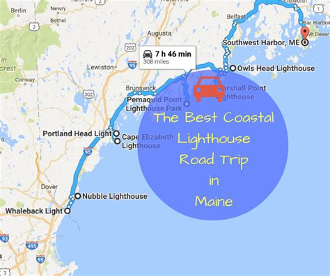 Printable Map Of Maine Lighthouses Map