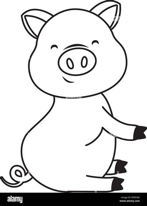 Cute Pig Cartoon Stock Vector Image And Art Alamy
