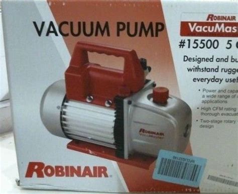 Robinair 15500 Vacumaster Economy Vacuum Pump 2 Stage 5 Cfm