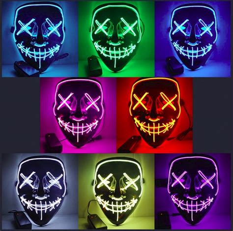 Scary Halloween Led Mask Halloween Led Lights Halloween Party Scary
