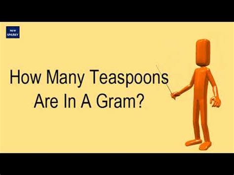 Teaspoons to grams (tsp to g)  water  calculator, conversion table and how to convert. How Many Teaspoons Are In A Gram? - YouTube