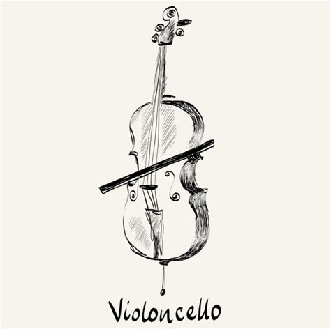 Grafika Wektorowa Drawing Cello Drawing Cello Obrazy Wektorowe