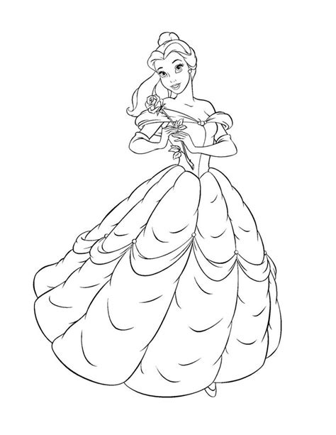 Belle coloring pages the sun flower pages. Belle coloring pages | The Sun Flower Pages