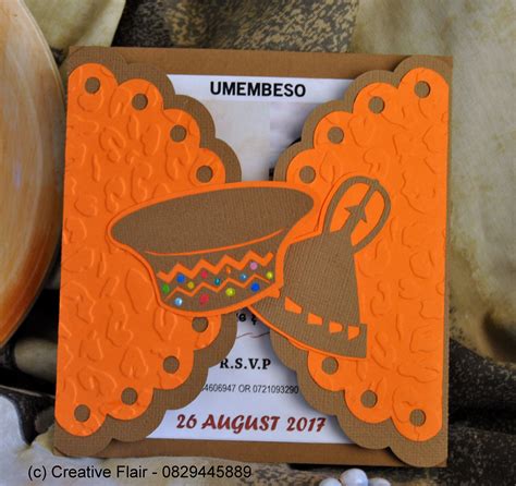 Traditional Zulu And Lesotho Umembeso Wedding Invitation Copy Right