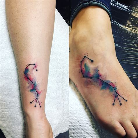 constellation-water-color-foot-tattoos-foot-tattoos,-constellation-tattoos,-tattoos