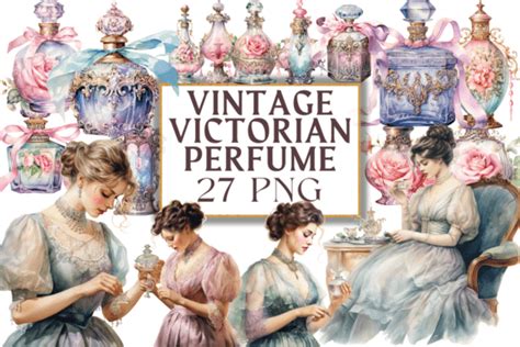 Vintage Victorian Perfume Clipart Graphic By Digital Xpress · Creative