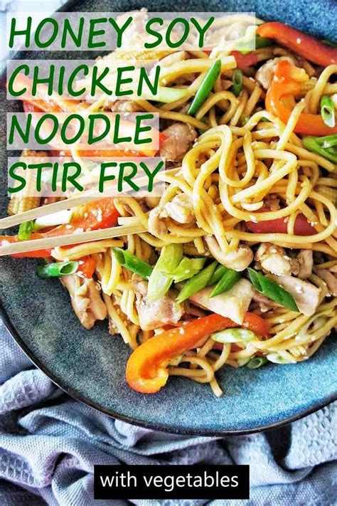 Tender pieces of chicken tossed in a savory. Honey Soy Chicken Noodle Stir Fry in 2020 | Easy asian ...
