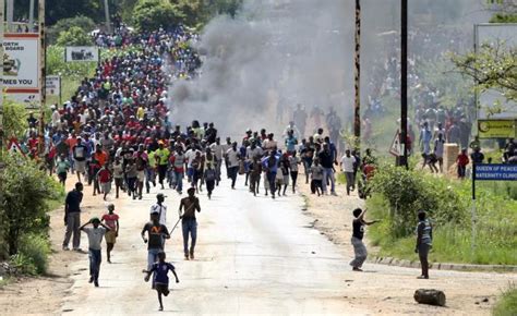 Police Fire Tear Gas In Zimbabwes Capital At Fuel Protests Inquirer News