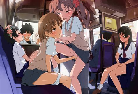 Misaka Mikoto Shirai Kuroko Kamijou Touma Saten Ruiko And Uiharu Kazari Toaru Majutsu No