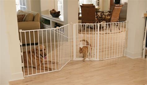 Protect your dog or cat from chasing cars, getting into the trash or damaging does your cat jump on your counter? Pet Gate Dog Cat Door Security Fence Indoor Room Barrier ...